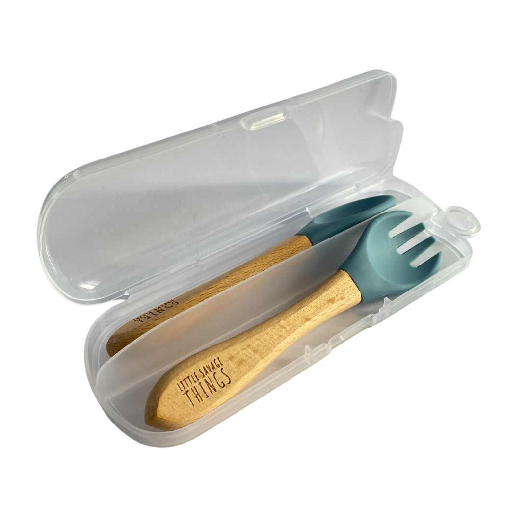 Wooden Sili Fork & Spoon Set