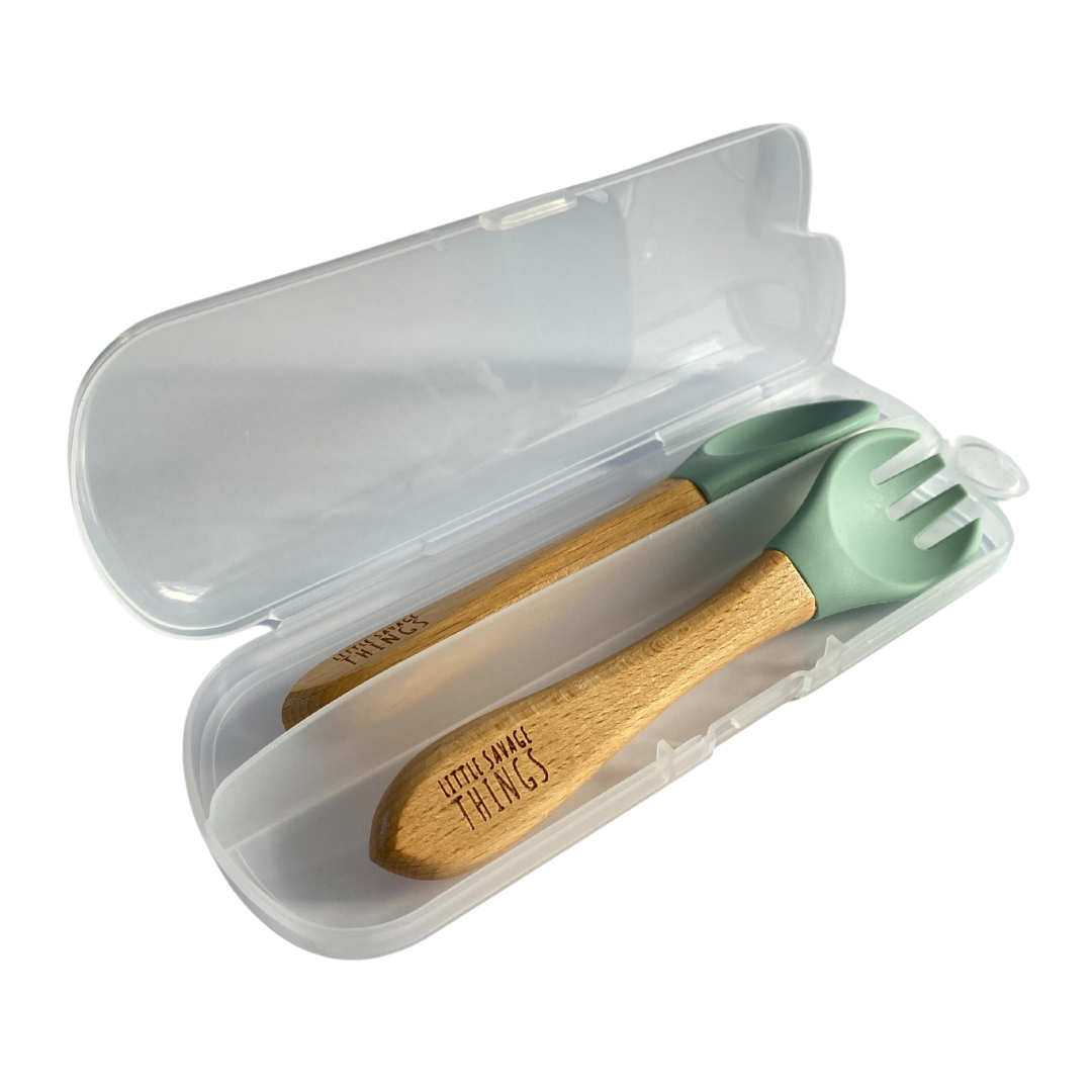 Wooden Sili Fork & Spoon Set